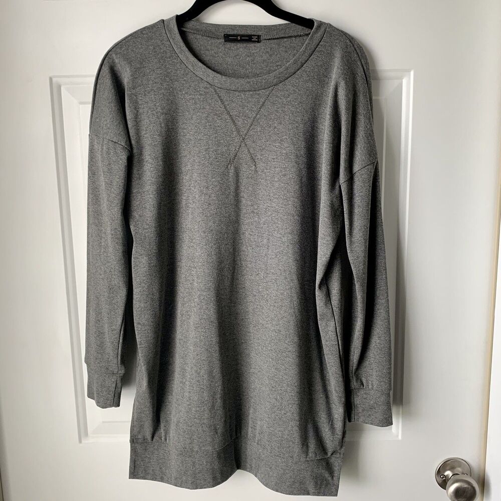 Women’s Solid Gray Crew Neck Tunic Small NWOT